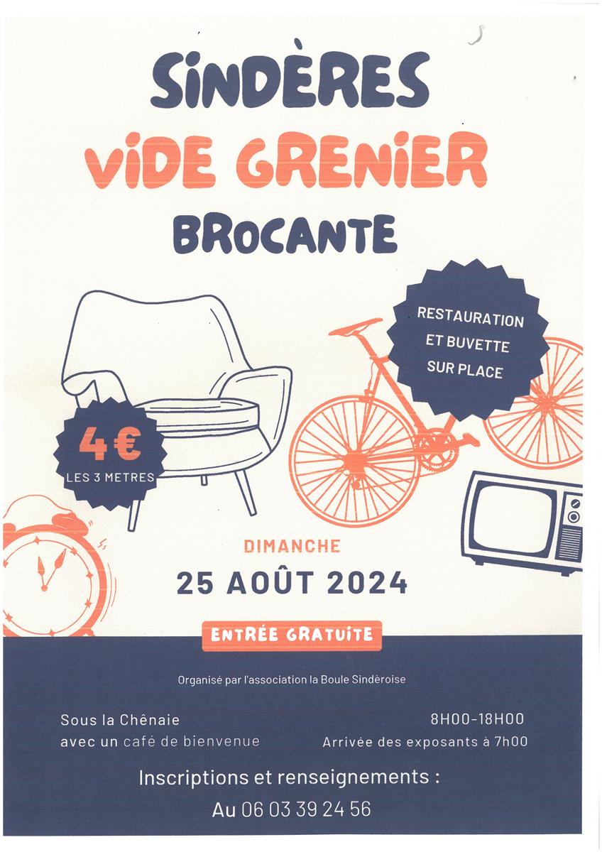 Vide grenier - Brocante - Crédit: BOULE SINDEROISE | CC BY-NC-ND 4.0