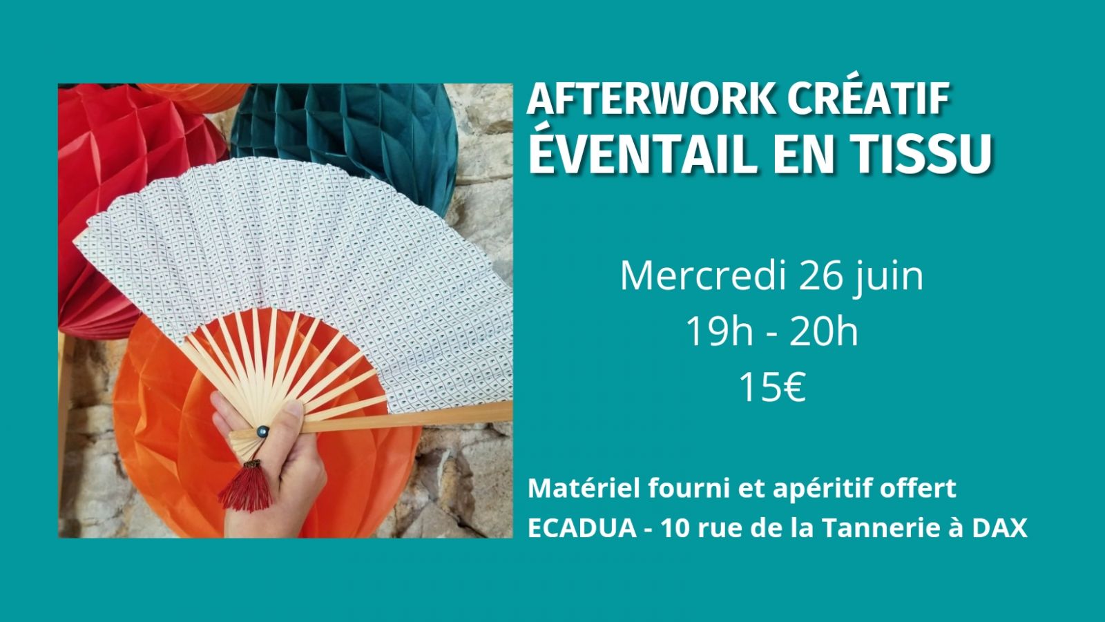 Atelier créatif - Éventail en tissu