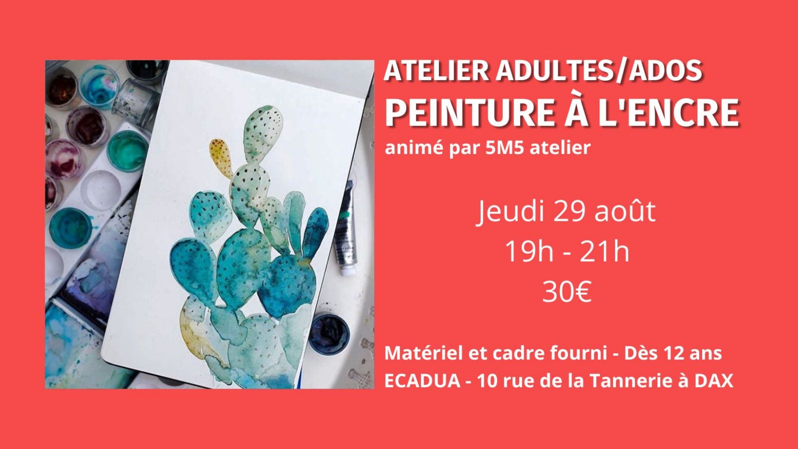 Atelier créatif Peinture à l'encre / Adultes e ...