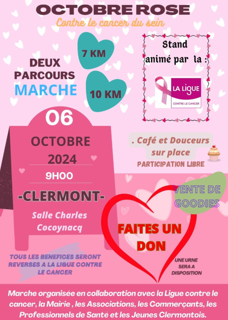 MARCHE OCTOBRE ROSE 6 OCTOBRE 2024