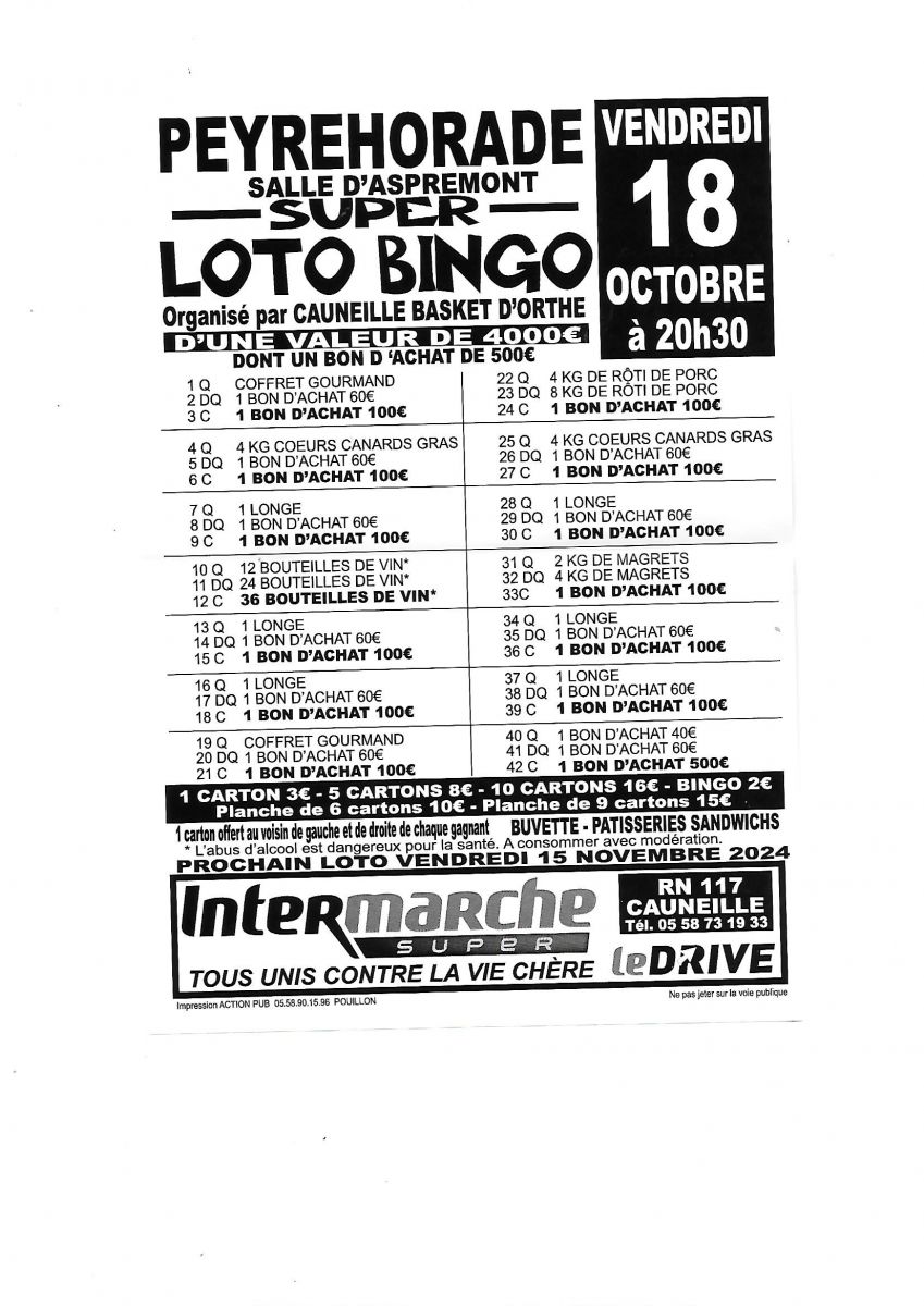 LOTO BINGO 20 h 30