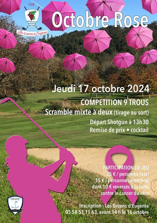 Octobre rose se met au golf aux Greens d'Eugénie