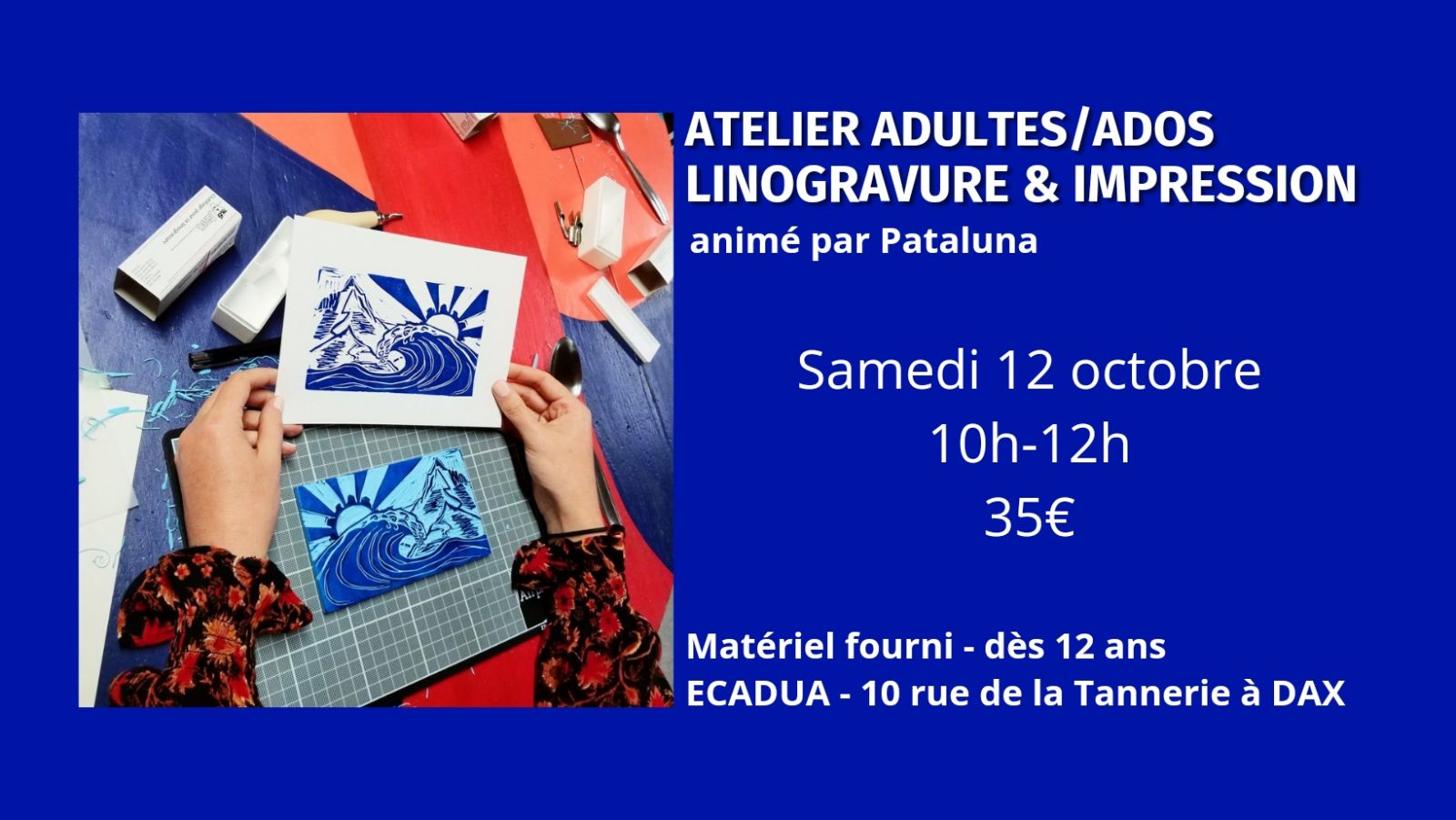 Atelier Linogravure et impression / Adultes et ...