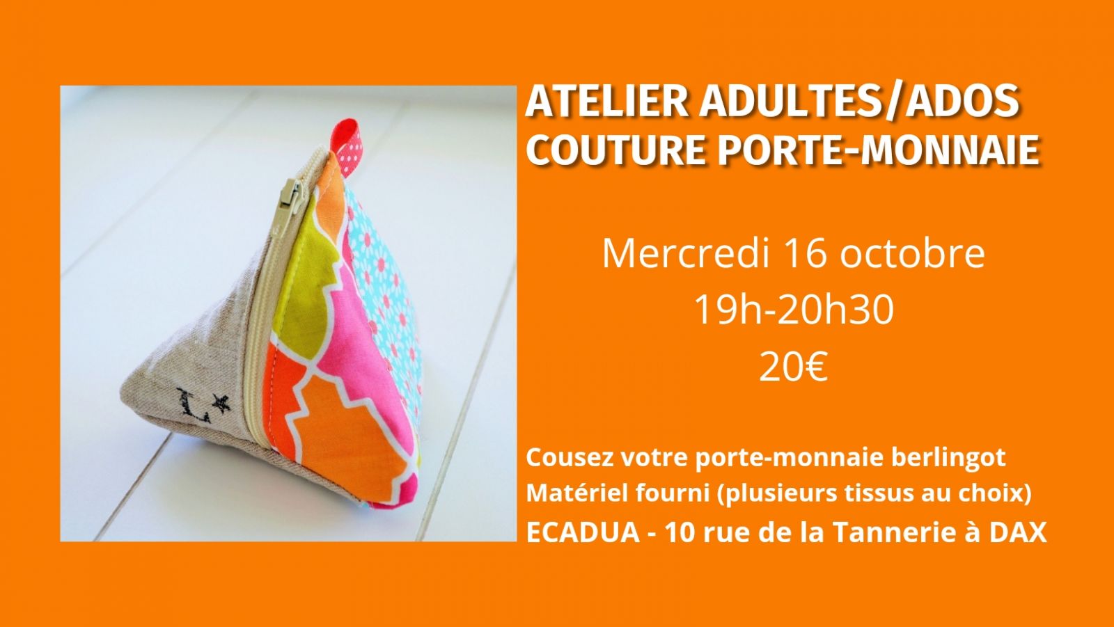 Atelier Couture d'un porte-monnaie / Adultes e ...