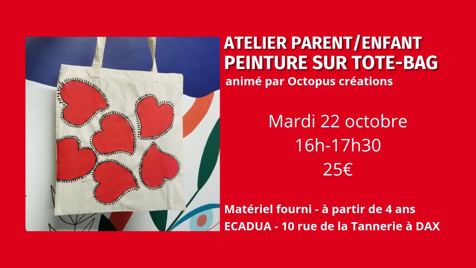 Atelier Peinture en duo parent/enfant (dès 4 ans)