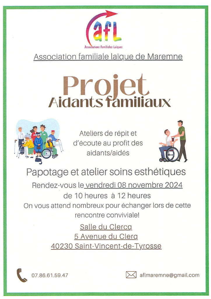 Projet aidants familiaux : papotage et soins e ...