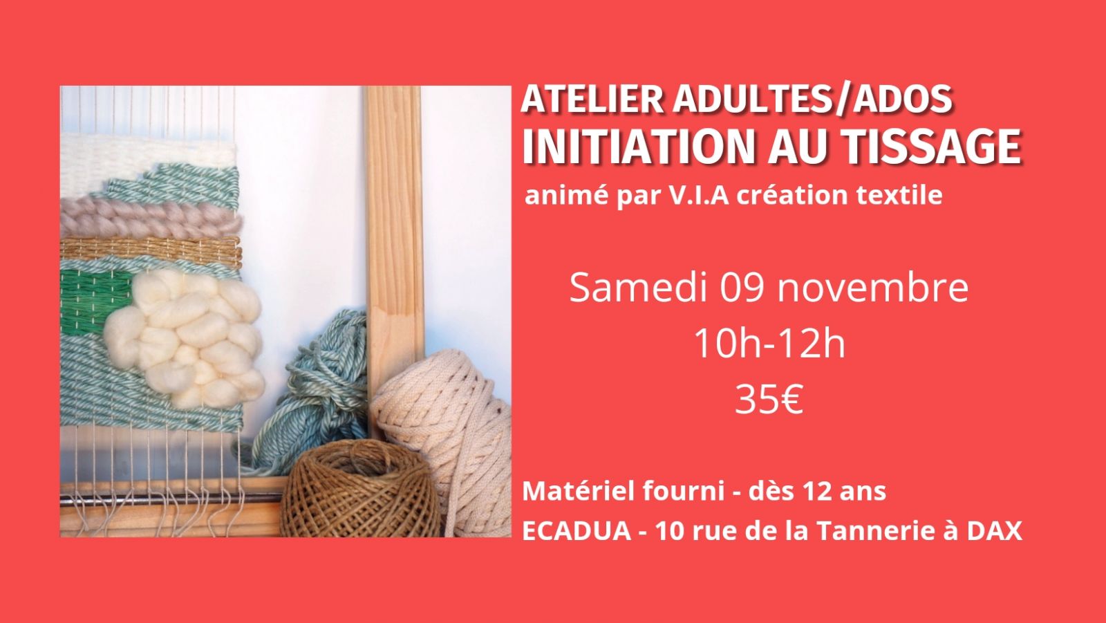 Atelier Initiation au tissage / Adultes et ados