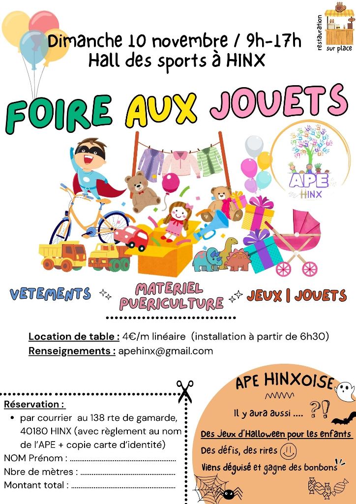 Foire aux jouets à Hinx