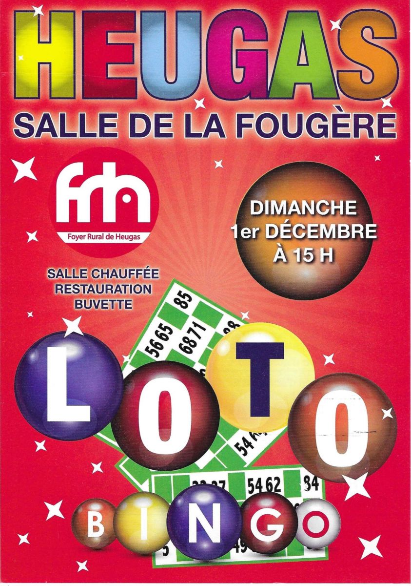 LOTO BINGO À HEUGAS - 15 HEURES