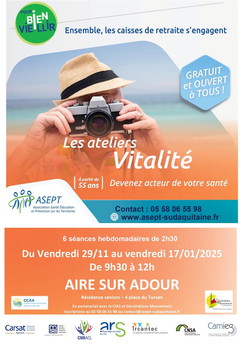 Les ateliers vitalité