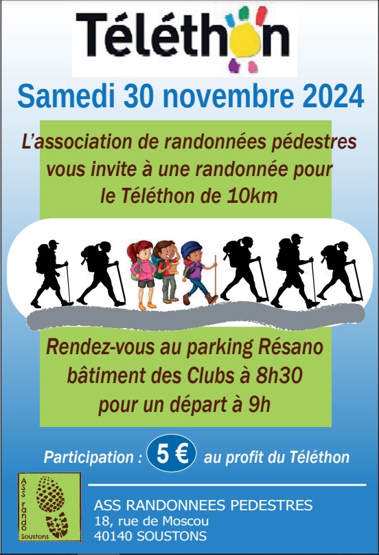 Randonnée pédestre solidaire - Téléthon