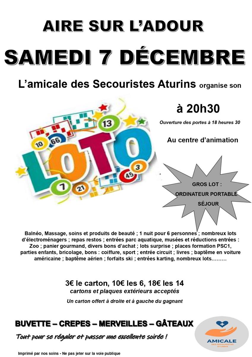 Loto de l'amicale des Secouristes Aturins