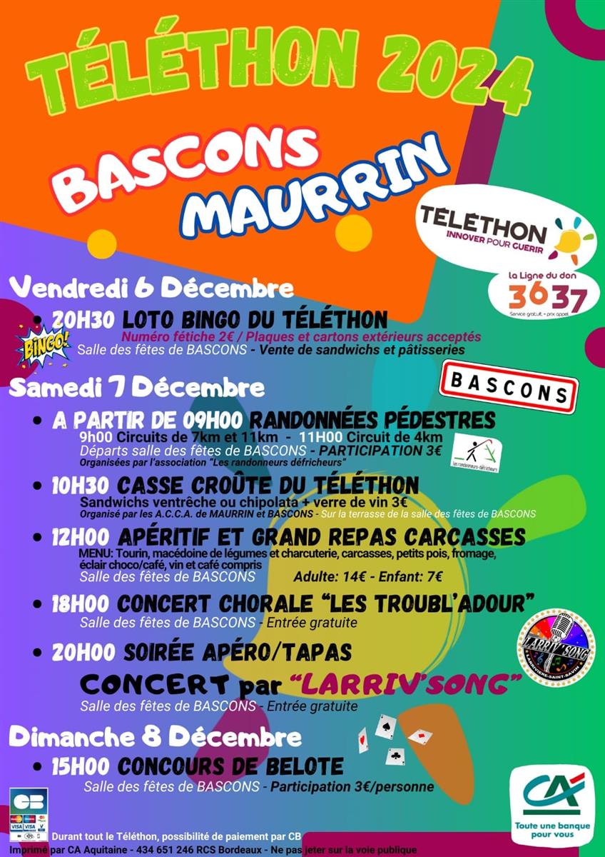 Téléthon à Maurrin et Bascons