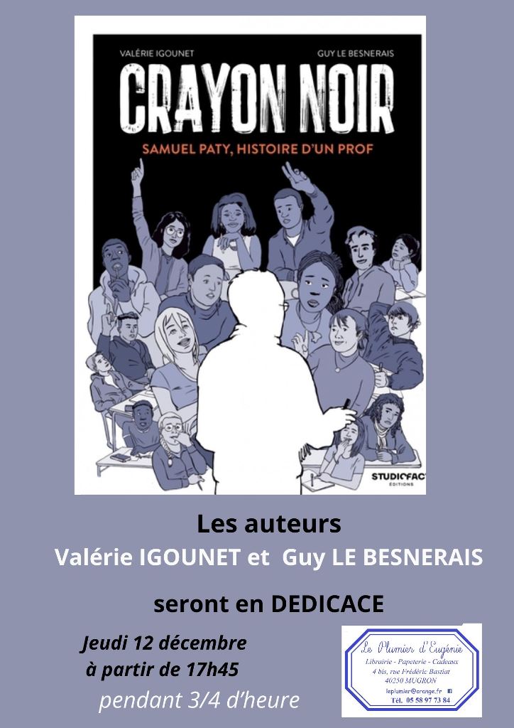 CRAYON NOIR : dédicace exceptionnelle !