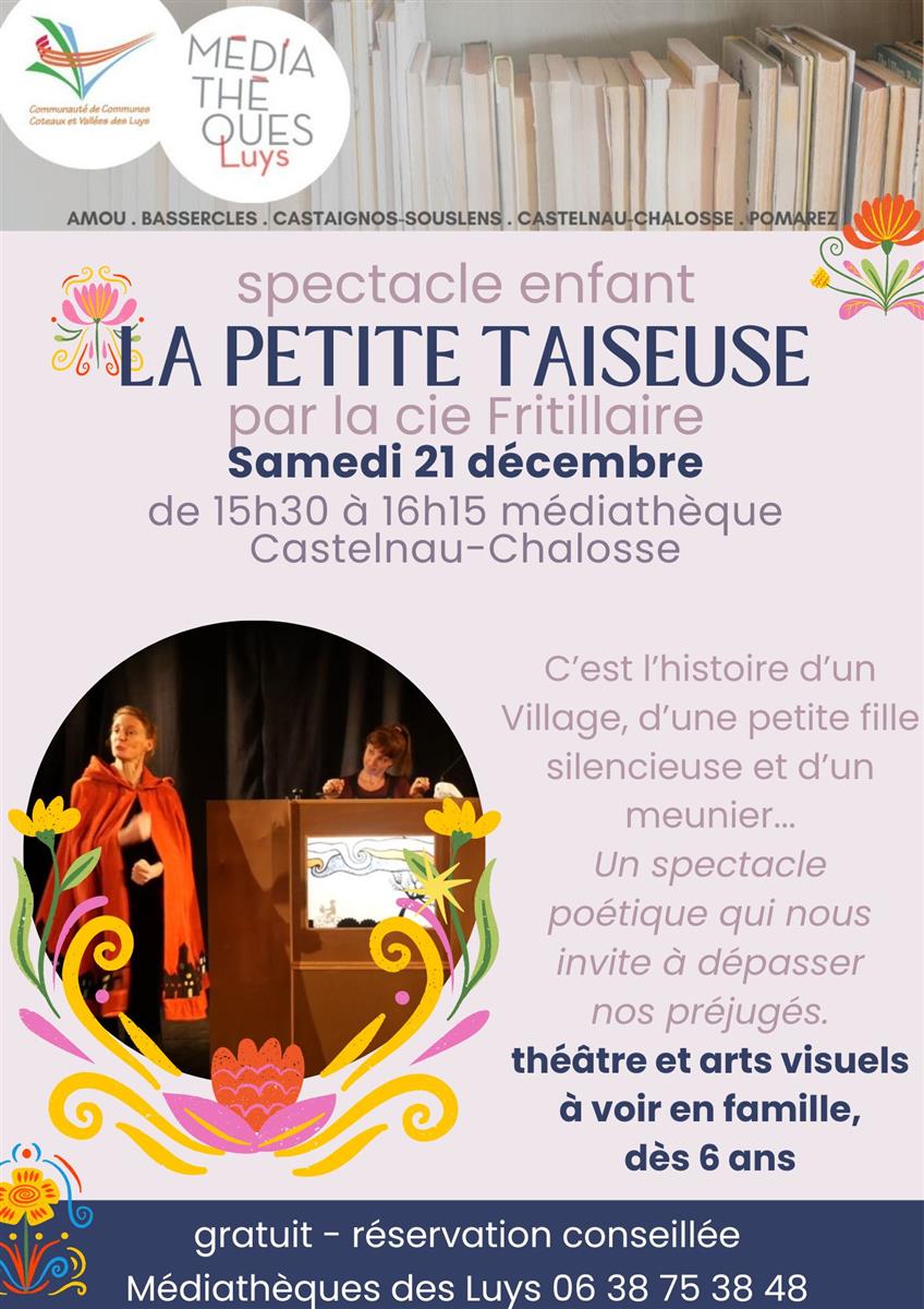 Spectacle enfants "la petite taiseuse"