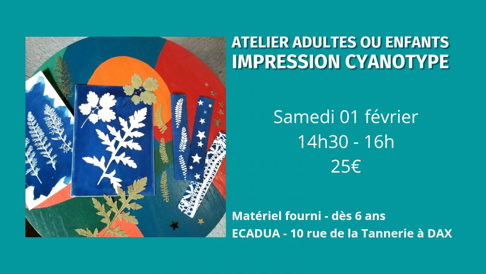 Atelier créatif Cyanotype (impression solaire) ...