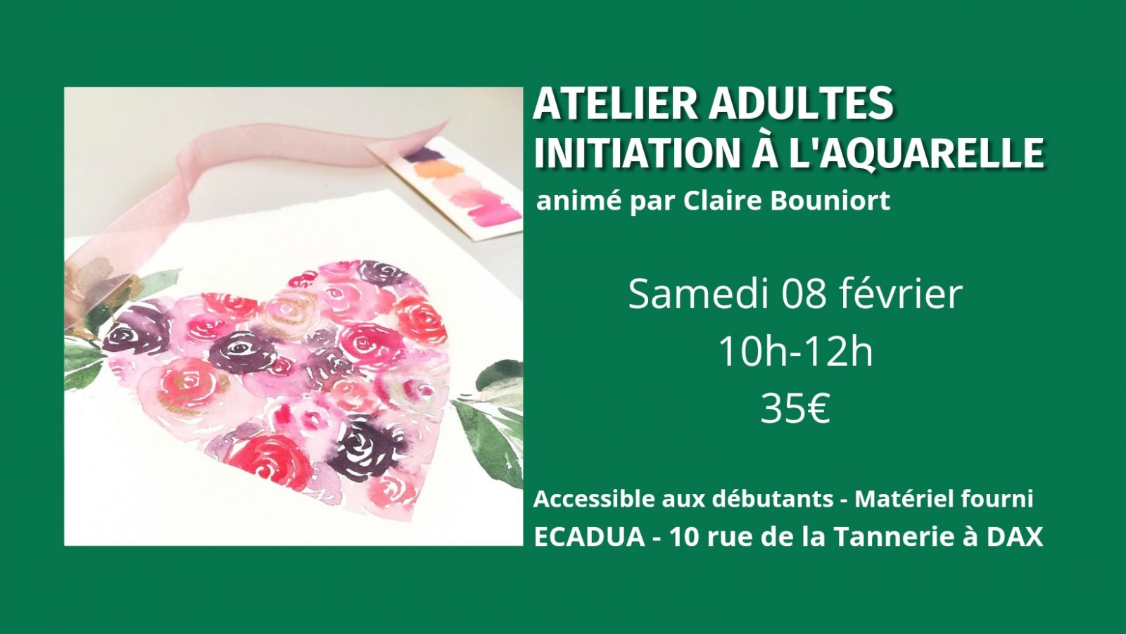 Atelier d'initiation à l'aquarelle moderne