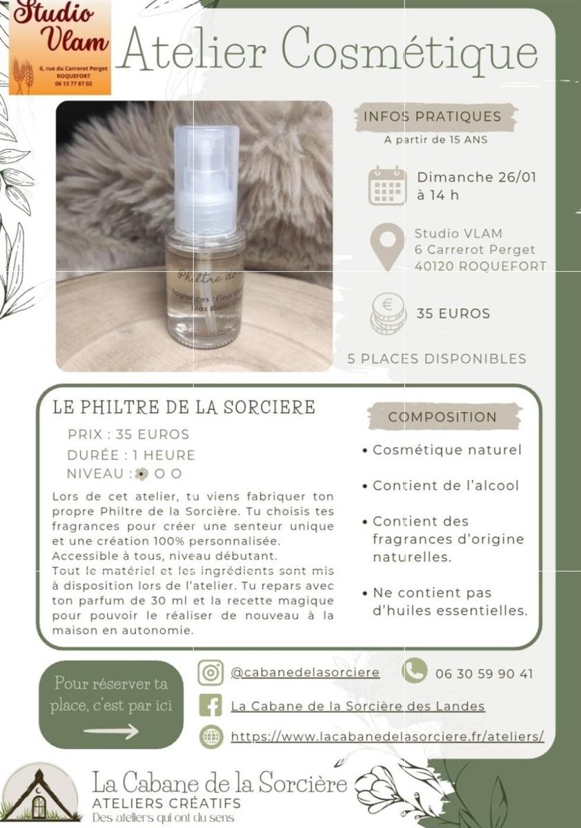 Atelier cosmétique : Le philtre de la sorcière