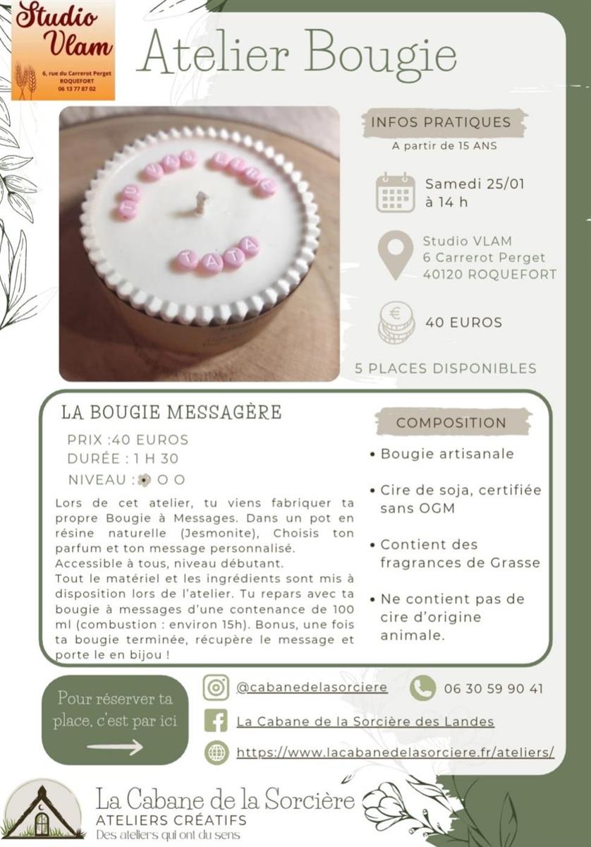 Atelier bougie : La bougie messagère