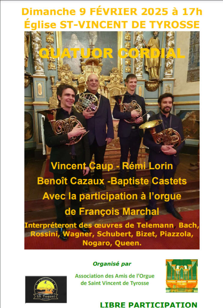 Quatuor Cordial, Concert de Cors d'harmonie