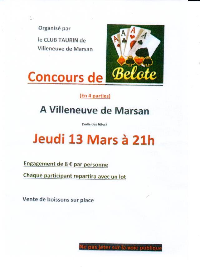 Concours de belote